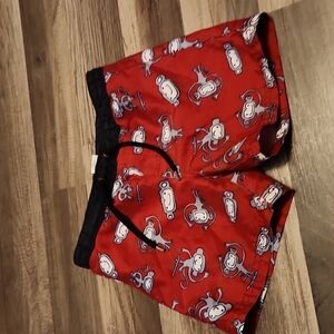 GYMBOREE  Swim Trunks Monkey on Skateboard Size 2T Vintage